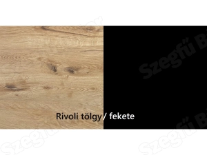 Választható szín: Rivoli tölgy/fekete