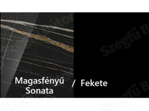Választható szín: Magasfényű Sonata/fekete