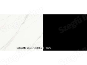 Választható szín: Calacatta szinterezett kő / fekete