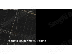 Választható szín: Sonata Szuper matt/fekete
