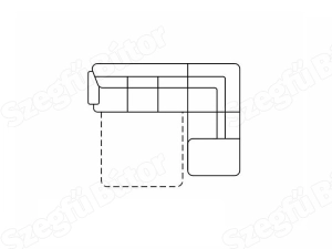 Sarokülő állása: Bal oldalt ágyazható