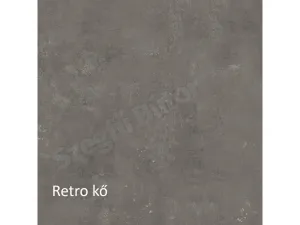 Retro kő asztallap / fekete láb
