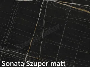Sonata Szuper matt asztallap / fekete láb